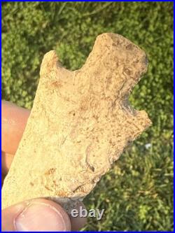 Indian Arrowhead Cupp From St Louis Co MO Made Of Burlington Chert 4.5/8 Long