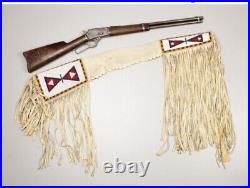 Indian Beaded Gun Cover Native American Sioux Premium Leather Rifle Scabbard