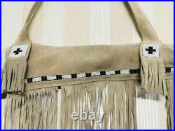 Indian Beaded Gun Cover Native American Sioux Style Leather Rifle Scabbard
