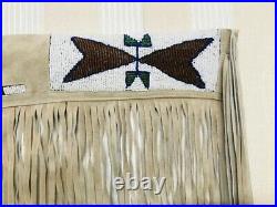 Indian Beaded Gun Cover Native American Sioux Style Leather Rifle Scabbard