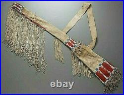 Indian Beaded Gun Cover Sioux Style Leather Native American Rifle Scabbard