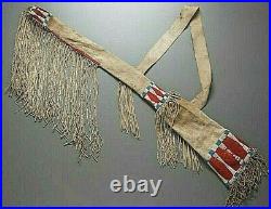 Indian Beaded Gun Cover Sioux Style Leather Native American Rifle Scabbard