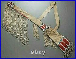 Indian Beaded Gun Cover Sioux Style Leather Native American Rifle Scabbard S506