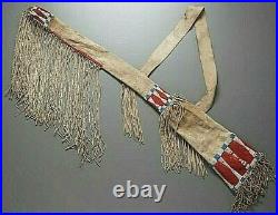 Indian Beaded Gun Cover Sioux Style Leather Native American Rifle Scabbard WV602