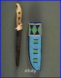 Indian Beaded Knife Cover Native American Sioux Handmade Knife Sheath S835