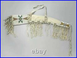 Indian Beaded Scabbard Sioux Style Suede Leather Native American