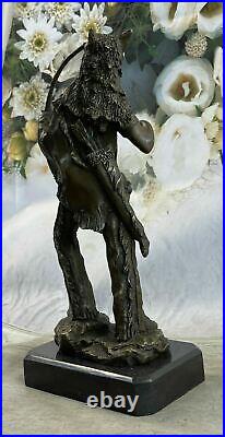 Indian Native American Art Chief Eagle Portrait Bust Bronze Marble Statue Statue