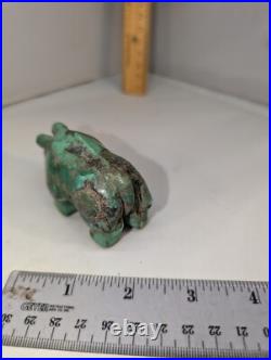 Indian carved Fetish Southwest Old Turquoise