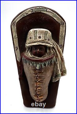 Johann Maresch Terra Cotta Native American Baby Papoose Match Holder & Striker