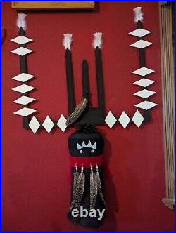 Kachina Apache Crown Dancer Mask Wall Art Native American Inspired