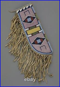 Knife Case Sioux Style Indian Beaded Native American Leather Cover Knife Sheath