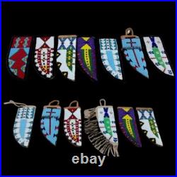 Knife Cover Indian Beaded Vintage Hide Knife Sheath Sioux Native American