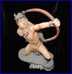 Large 18 Native American Indian Chief Head Bust Statue Figurine Bow Buffalo