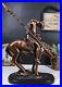 Large End of The Trail Native Indian Hero Warrior On Horse Statue Decor 16Tall
