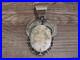 Large Navajo Indian Nickel Silver & Jasper Pendant by Cleveland