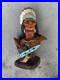 Large Vintage Chalkware Tobacco Store Native American Indian Chief Bust