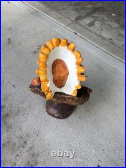 Large Vintage Chalkware Tobacco Store Native American Indian Chief Bust