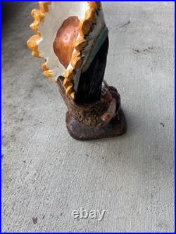 Large Vintage Chalkware Tobacco Store Native American Indian Chief Bust