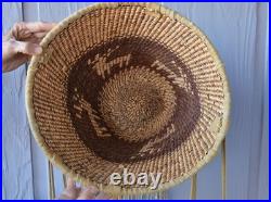 Large White Mountain Apache Elk Basket 14 1/2 x 24 with Fringe