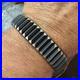 Leander Tahe Native American Sterling Silver Heavy Geometric Bracelet For Men