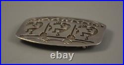 Lg Vintage Navajo Sterling Silver Buckle -By Ervin Redhorse 3.5 x 2.5