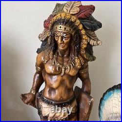 Lot Of 11 Stunning native american statues