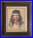 Maija Framed Art Print Indian Man Warrior Portrait Native American Western Vtg