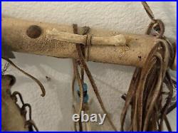 Mary Apachito Authentic Navajo 22 Eagle Claw Handmade Signed Bone Peace Pipe