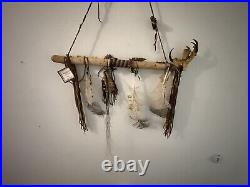 Mary Apachito Authentic Navajo 22 Eagle Claw Handmade Signed Bone Peace Pipe