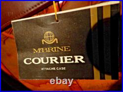 Mcbrine Courier Attache Case Tooled Leather Native American Tribal Art