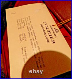 Mcbrine Courier Attache Case Tooled Leather Native American Tribal Art