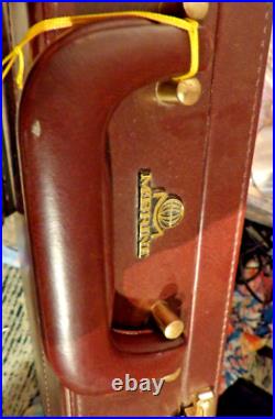 Mcbrine Courier Attache Case Tooled Leather Native American Tribal Art