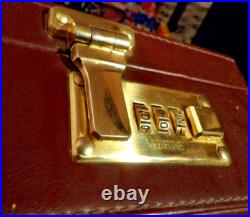 Mcbrine Courier Attache Case Tooled Leather Native American Tribal Art