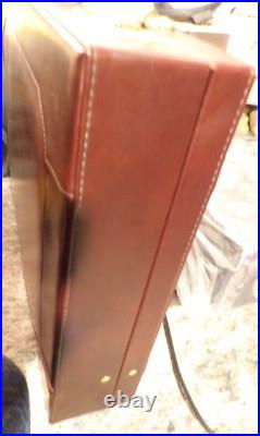 Mcbrine Courier Attache Case Tooled Leather Native American Tribal Art