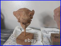 Mini Terracotta Head Artifacts 4-6th Cent. A. D. Lot 4 Count