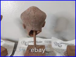 Mini Terracotta Head Artifacts 4-6th Cent. A. D. Lot 4 Count