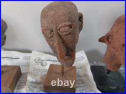 Mini Terracotta Head Artifacts 4-6th Cent. A. D. Lot 4 Count