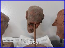 Mini Terracotta Head Artifacts 4-6th Cent. A. D. Lot 4 Count