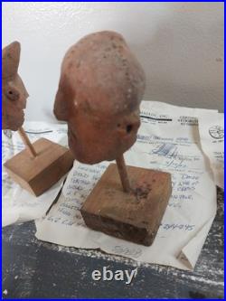 Mini Terracotta Head Artifacts 4-6th Cent. A. D. Lot 4 Count