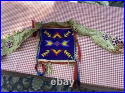 NATIVE AMERICAN BEADED. Panel POWWOW DANCE REGALIA for the waist