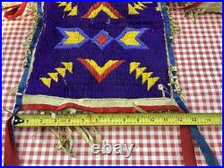 NATIVE AMERICAN BEADED. Panel POWWOW DANCE REGALIA for the waist