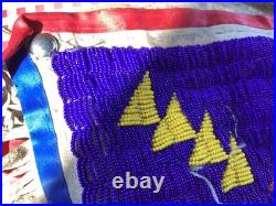 NATIVE AMERICAN BEADED. Panel POWWOW DANCE REGALIA for the waist