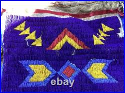 NATIVE AMERICAN BEADED. Panel POWWOW DANCE REGALIA for the waist