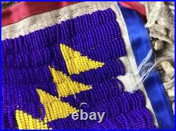 NATIVE AMERICAN BEADED. Panel POWWOW DANCE REGALIA for the waist