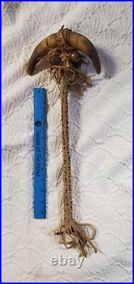 NATIVE AMERICAN HORN DANCE WAND, DANCE STICK, WAR CLUB, Dakota Sioux NATIVE AMERICAN HORN DANCE WAND, DANCE STICK, WAR CLUB, Dakota Sioux