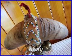 NATIVE AMERICAN HORN DANCE WAND, DANCE STICK, WAR CLUB, Dakota Sioux NATIVE AMERICAN HORN DANCE WAND, DANCE STICK, WAR CLUB, Dakota Sioux