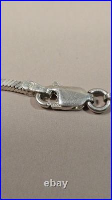 NATIVE AMERICAN ZUNI INDIAN C. D. LEEKITY Huge Eagle on a 925 Italy 30 Chain