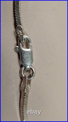 NATIVE AMERICAN ZUNI INDIAN C. D. LEEKITY Huge Eagle on a 925 Italy 30 Chain