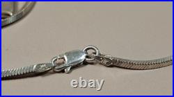 NATIVE AMERICAN ZUNI INDIAN C. D. LEEKITY Huge Eagle on a 925 Italy 30 Chain