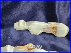 NATIVE AMERICAN -ZUNI Indian large selinite directional fetish set-EVALENA BOONE